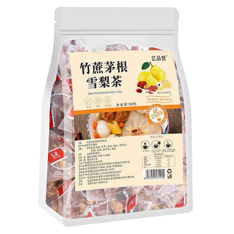 竹蔗雪梨茶免煮三角茶包100g Bamboo Cane snow pear Tea Free Boiling Triangle Tea Bag 100g