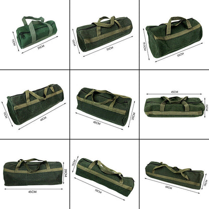 Durable Thick Green Canvas Pouch Tool Bags Storage Organizer Instrument Case