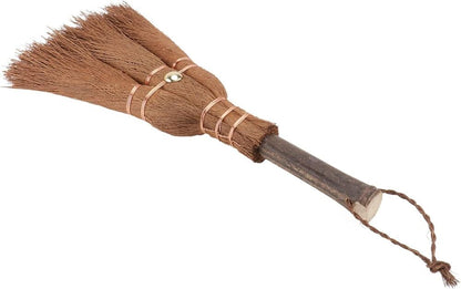 Natural Hand Broom Metal Dustpan and Brush Set Handheld for Fireplace Workshop