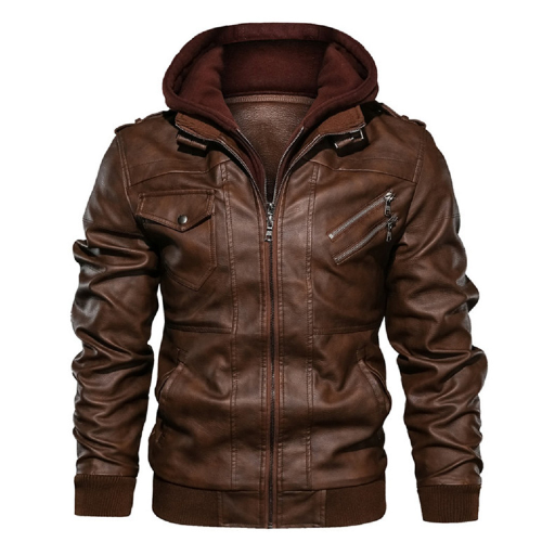 Men's Leather Jackets Autumn PU Jacket Biker Leather Coats Clothing