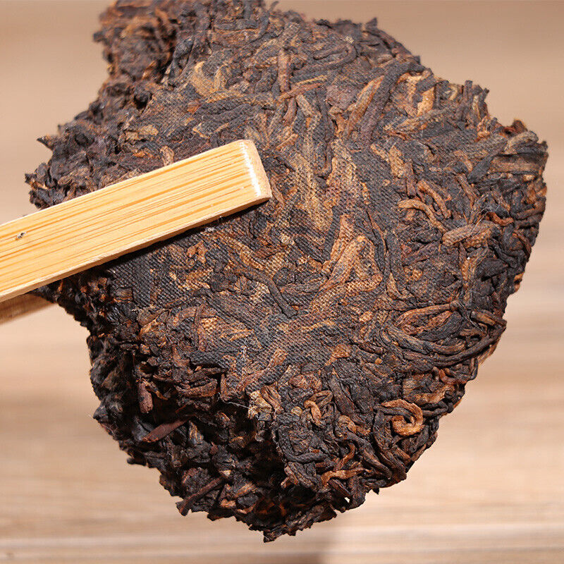 Li Ming Puer Golden Buds Octagonal Pavilion Aged Pu-erh Tea Cake 2015 200g Ripe