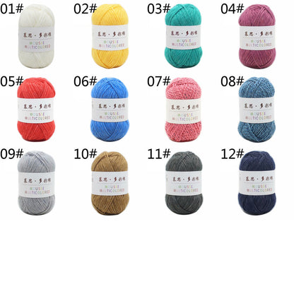 Hot Sale 50g Soft Milk Cotton Baby Yarn Hand-dyed Wool Socks Scarf Knitting Yarn