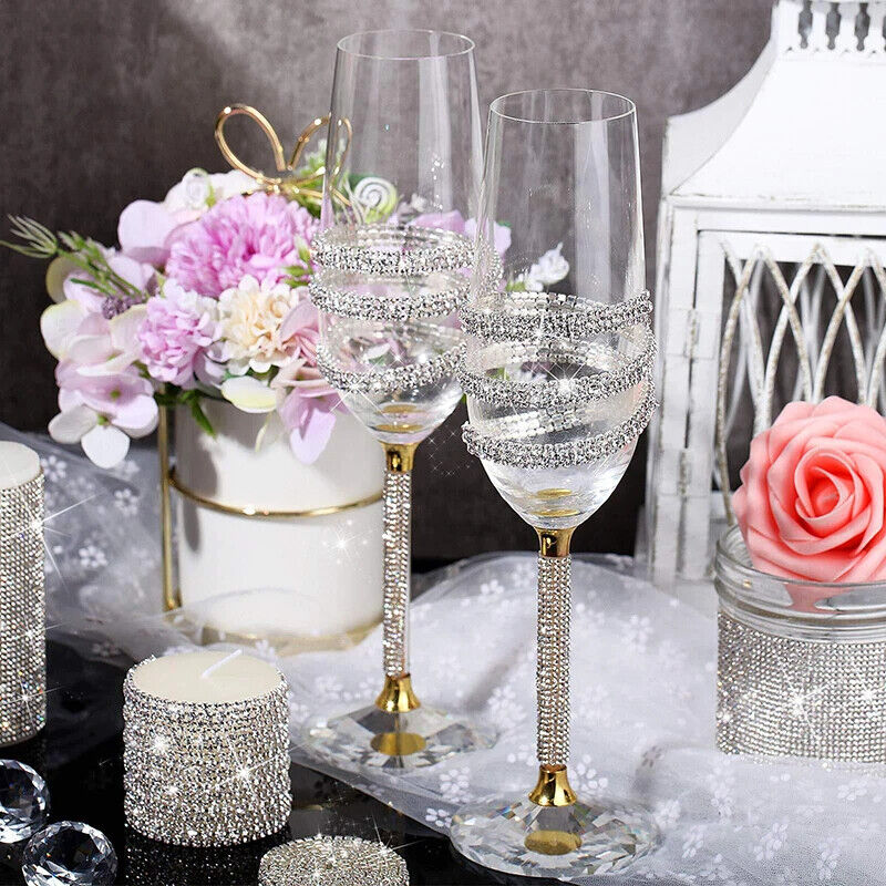 Dress Decoration Trims 3Rows Crystal Rhinestone Cup Chain DIY Applique Sew On 1M