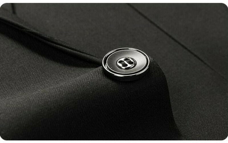 Men's Blazer Jacket One Button Slim Fit Business Long sleeve Casual Coat New @
