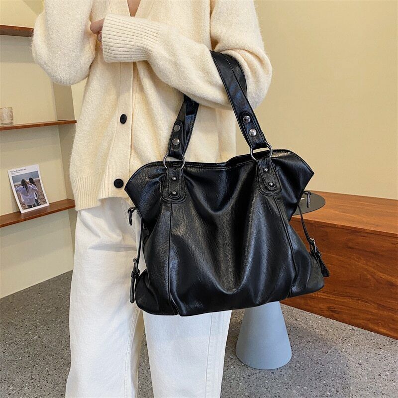 Shoulder Bags Women Shopper Bag Zipper Leather Bag Lady Travel Tote Handbag