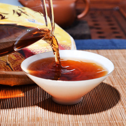 QiaoMu JinZhen * Yunnan Arbor Golden Needle Pu-erh Tea Cake Pu'er Ripe Puer 357g