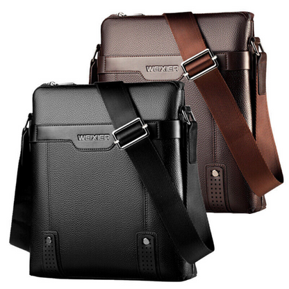 Leather pu Men Crossbody Handbag Messenger Fashion Business Mens Shoulder Bag