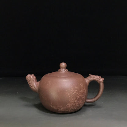 Chinese Yixing Zisha Clay Handmade Exquisite Teapot （龙珠 底款：尹振庭）