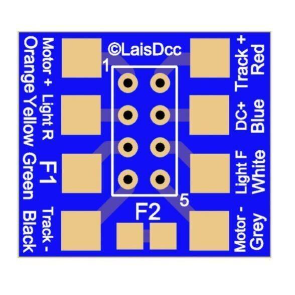 10pcs Dcc 8 Pin Nem652 Sockets + Solder Tabs for Model Railway Trains N Laisdcc