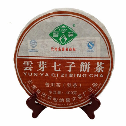 2014 Yunnan Shu Puer "Seven Yun Ya" Pu Wen YunYa Qizi Pu'er Pu-erh Ripe Tea 400g