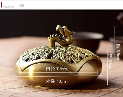 Incense Burner Stick Holders Alloy Copper Delicate Bronze Ruyi Plate Home Decors