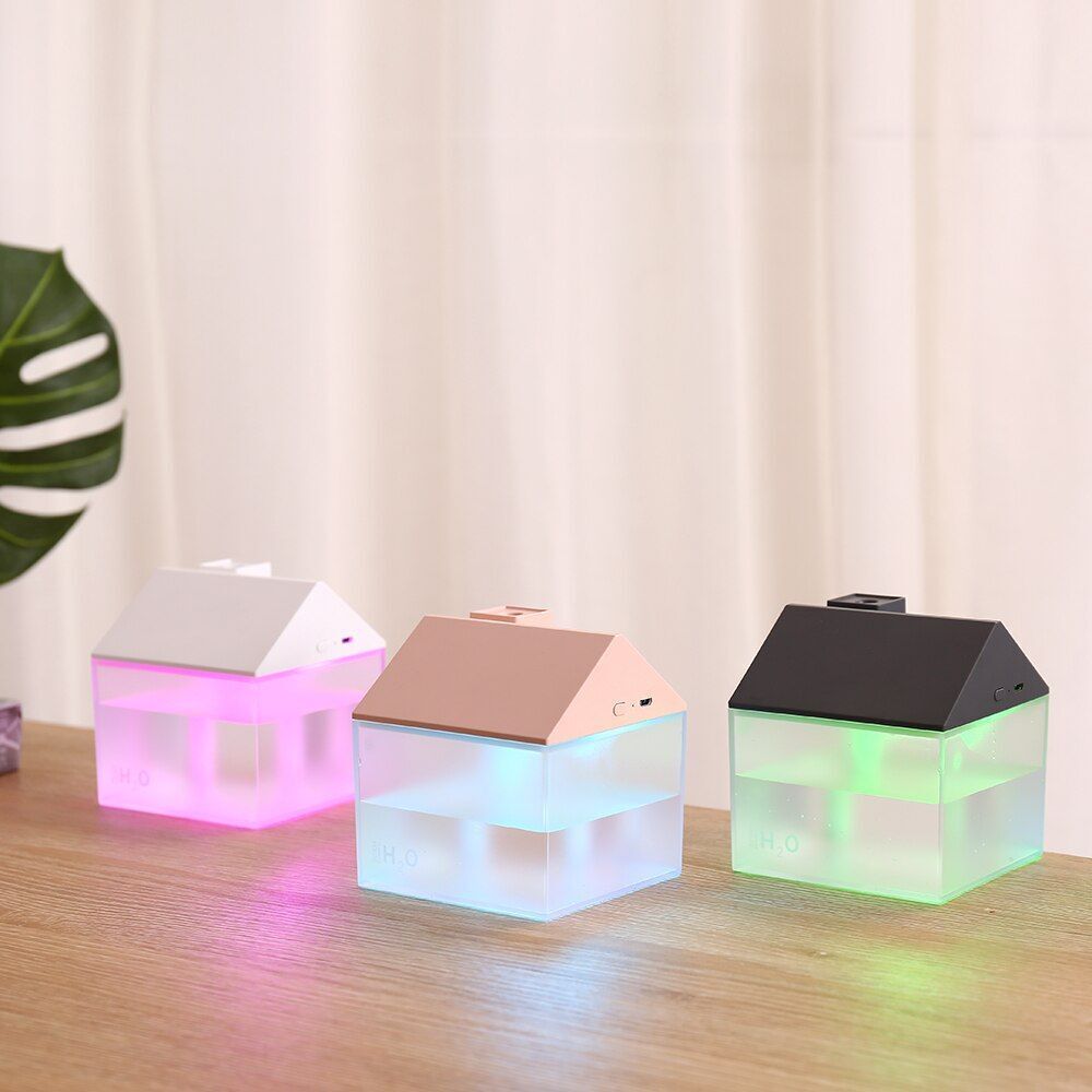 Air Humidifiers 3 In 1 USB House Ultrasonic Mist Maker Aroma Diffusers 250ml ABS