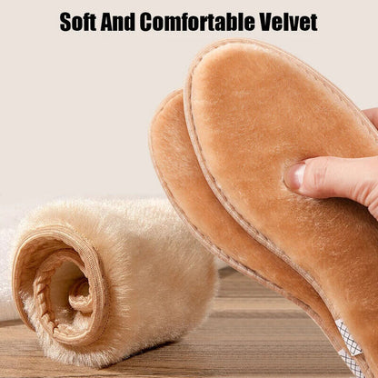 Warm Heated Insole Fur Thermal Felt Thicken Men Women Winter Breathable Shoe Pad