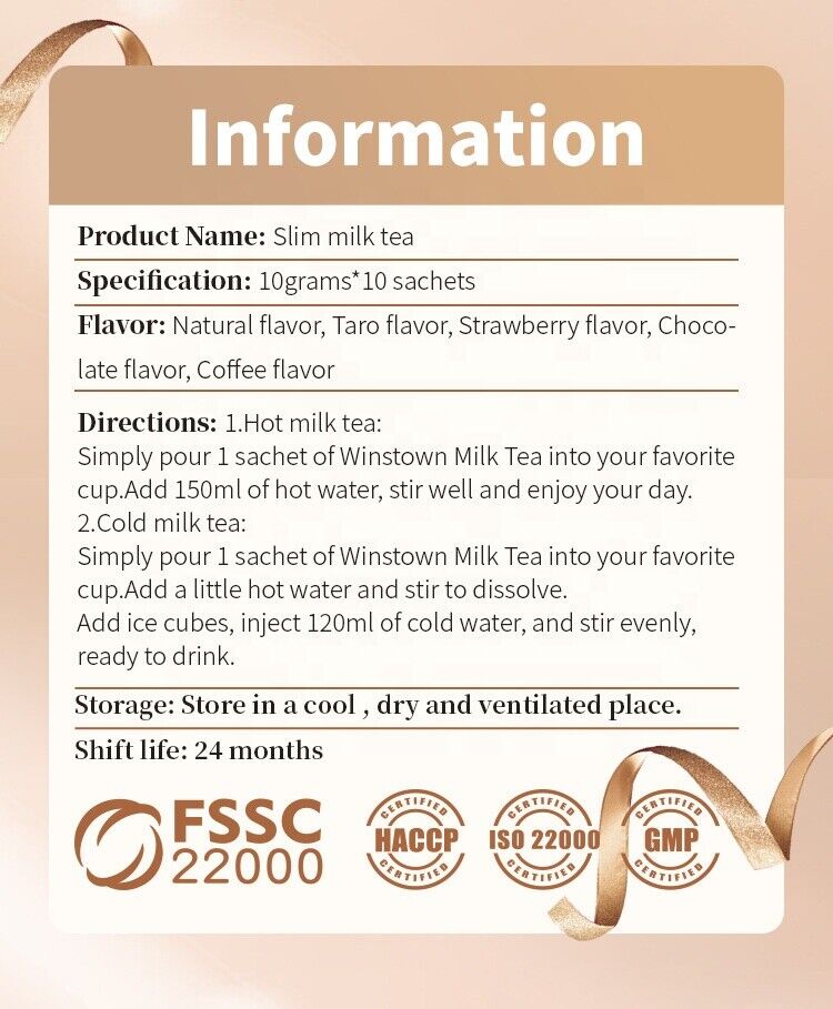 Custom Slim Tea Slimming Meal Replacement Herbal Supplements Powder Weight Loss