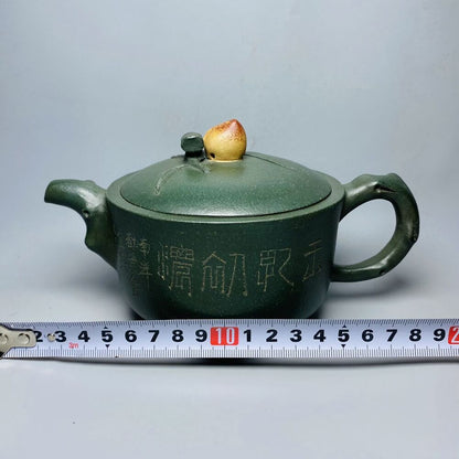 Vintage Chinese Yixing Purple Clay Teapot Zisha Ceremony Fashion Bamboo Teaware