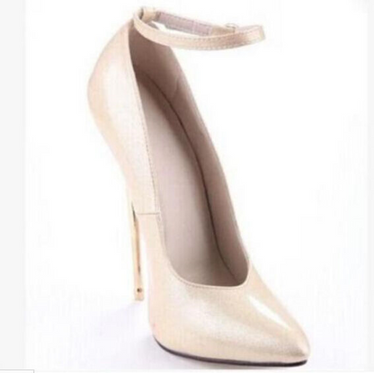 Womens Ankle Strap Super High Heel 16cm Stilettos Cross Dresser Shoes Pumps Sexy