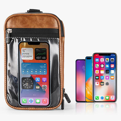 Waterproof PU Leather Bicycle Handlebar Touch Screen Bag Insulated Coolers Box