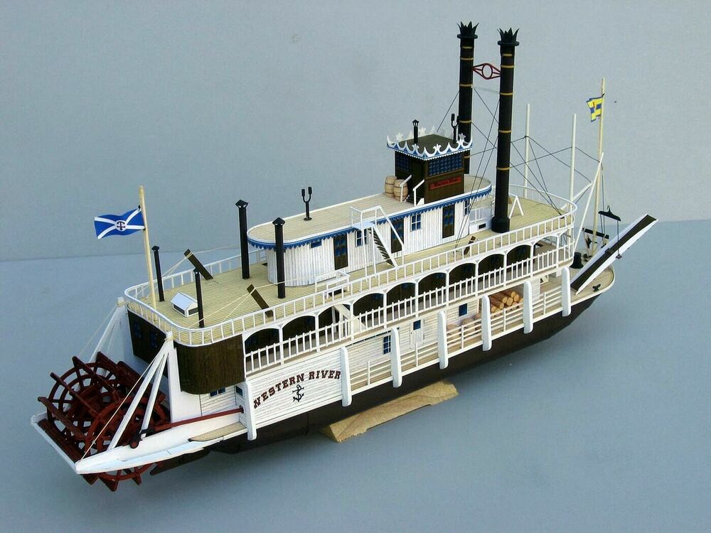 USA Mississippi steam paddle boat 3D Paper model kit New