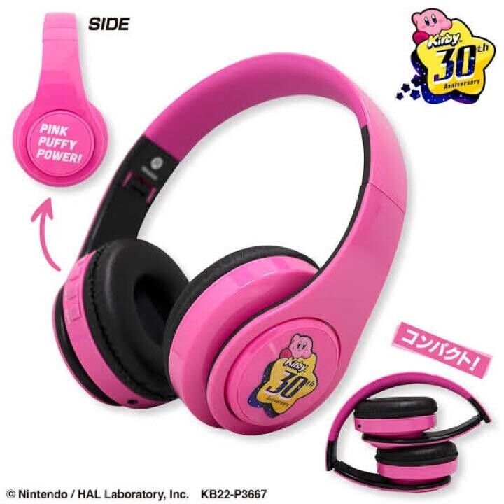 Kirby 30th Anniversary Bluetooth Wireless Headphone Kirby of the Stars NEW