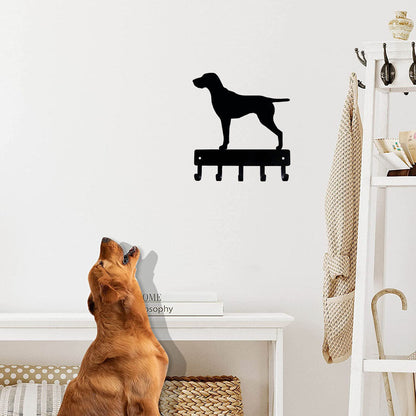 German Shorthaired Pointer Dog - Key Hooks & Keychain Holder - Metal Wall Art