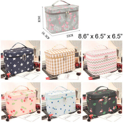 Professional Makeup Organizer Bag Large Cosmetic Case Storage Handle Travel Kit