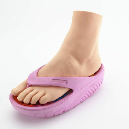 Women Mannequin Foot 1 Pair Left Right Feet Realistic Display Stands PVC 20/23cm