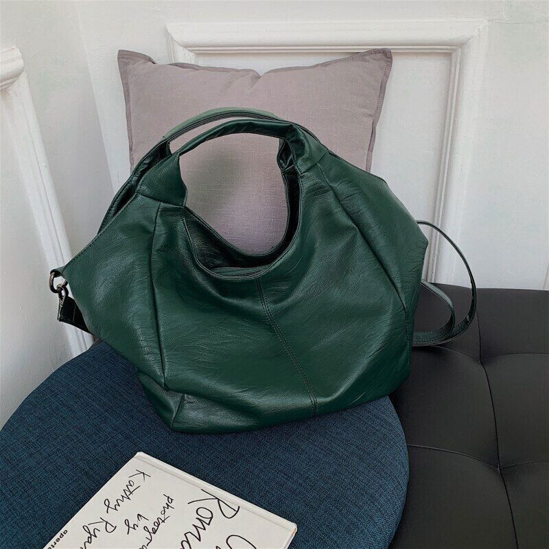 Green Shoulder Bags Women's Big Shopper Tote Bags Bag Lady Leather Handbag
