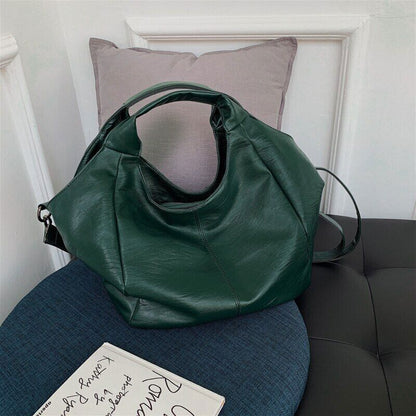 Green Shoulder Bags Women's Big Shopper Tote Bags Bag Lady Leather Handbag