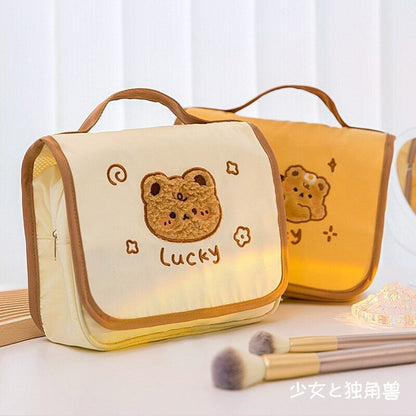 Portable Cosmetic Bag Large Travel Makeup Bags Toiletries Organizer Bathroom Bag