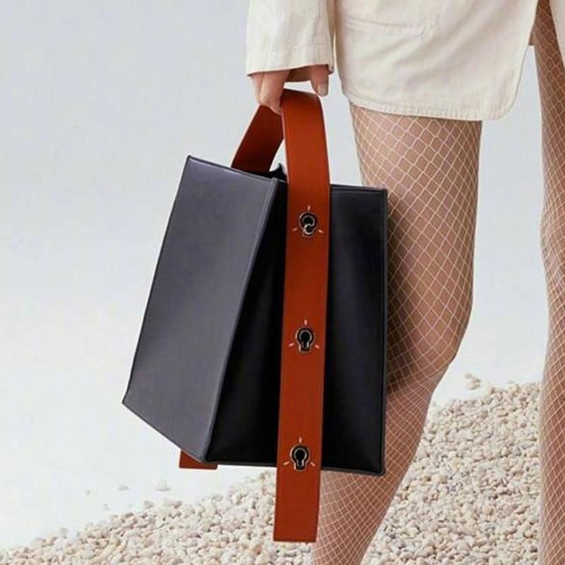 Genuine Leather Handbag Patchwork Pattern Bag Shoulder Purse Composite Tote Bag