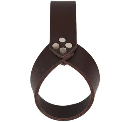 Medieval Sword Holder Ring PU Leather Sleeve Rapier Holster Costume Weapon Strap