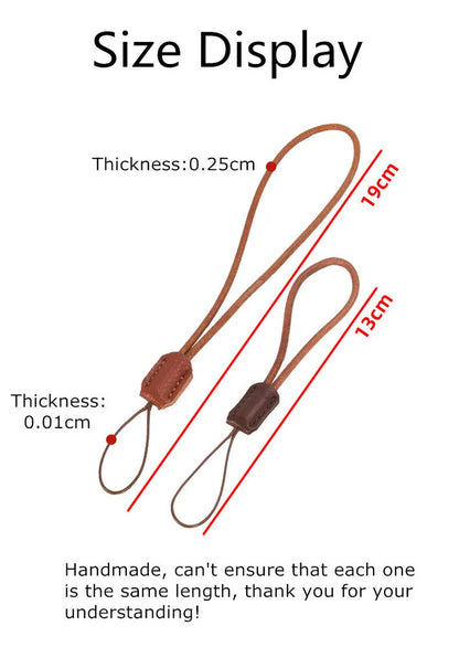 Car Keychain Genuine Leather Metal Manual Weaving Retro Rope Phone Case Lanyards