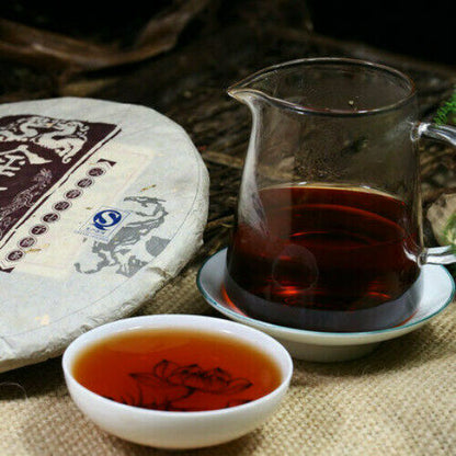 357g Puerh Tea Cake Cooked Pu-erh Tea Organic Black Herb Lose Weight Yunnan Tea
