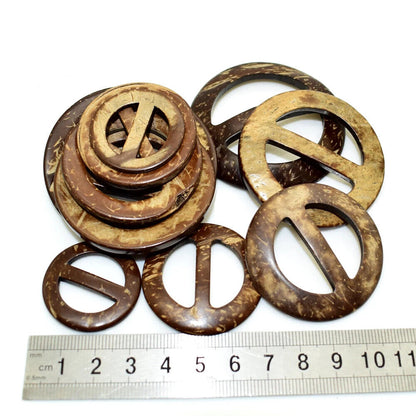 Belt Buckle Natural Coconut Shell Ring Wooden Children DIY Clothing Accessories