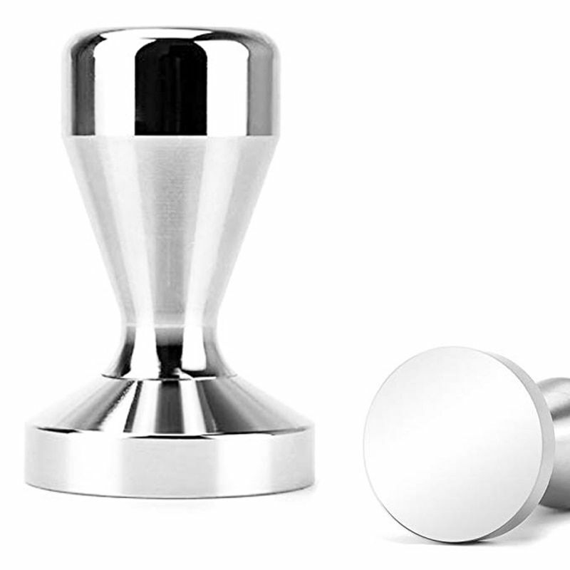 51mm Aluminum Alloy Chrome Plated Base Coffee Tamper Espresso Machine Press Tool