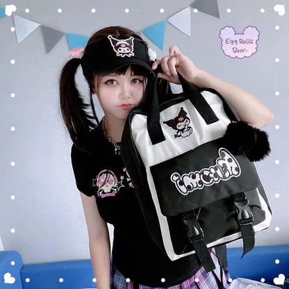 My Melody Backpack Cinnamoroll Schoolbag Kuromi Student Shoulder Travel Bag Gift