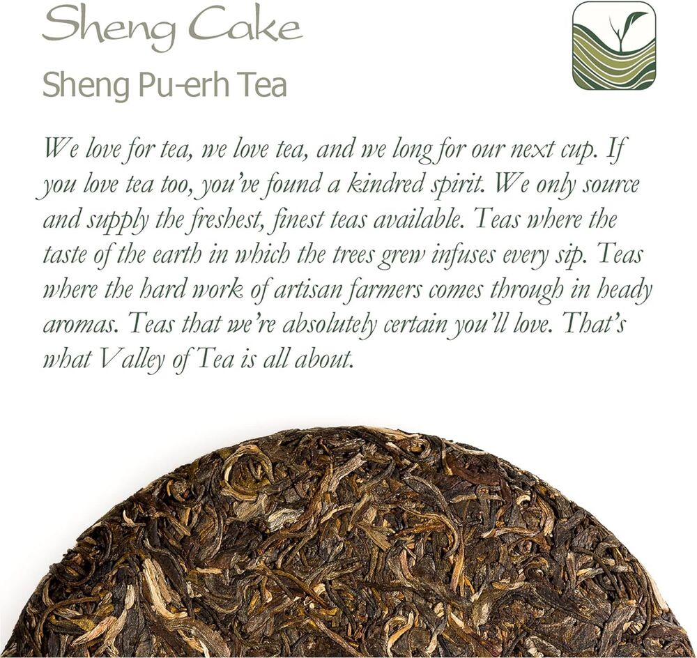 Pu-erh Sheng Tea Cake Raw - Pressed Tea Perfect for Aging - Puer Naked Tea 357g