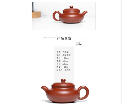 180cc chinese Yixing Handmade Zisha teapot ZhuClay FangGu Gongfu Tea Pot