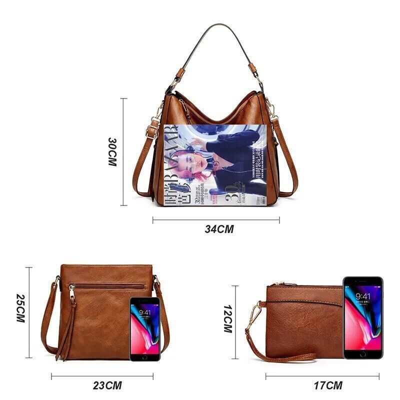 3-piece Suits Women Bag Shoulder Bag Handbag Women Ladies Purse Tote Bag