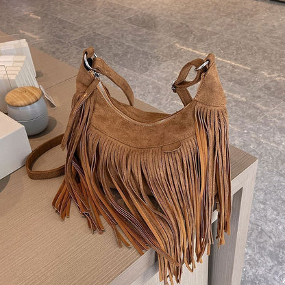 PU Leather Tassel Bags Bag Women Shoulder Crossbody Bag Bags Women's Handbags