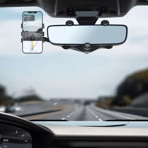 Soporte Sostenedor Universal Retrovisor de Carro Auto Sujetador 360° Giratorio