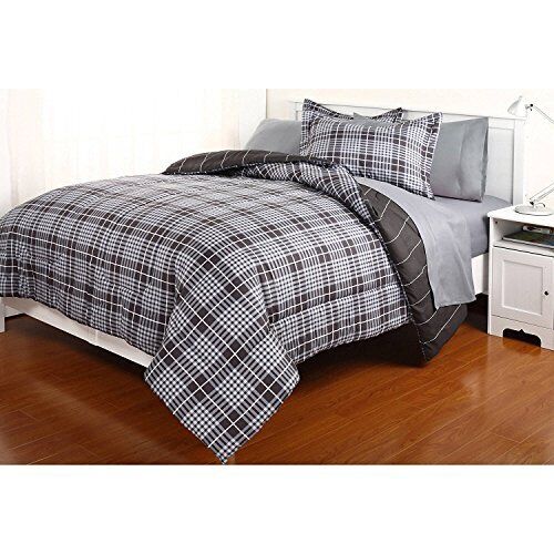Luxury Bed in Bag Comforter Set Including Sheets (King, King, Gavin Gray