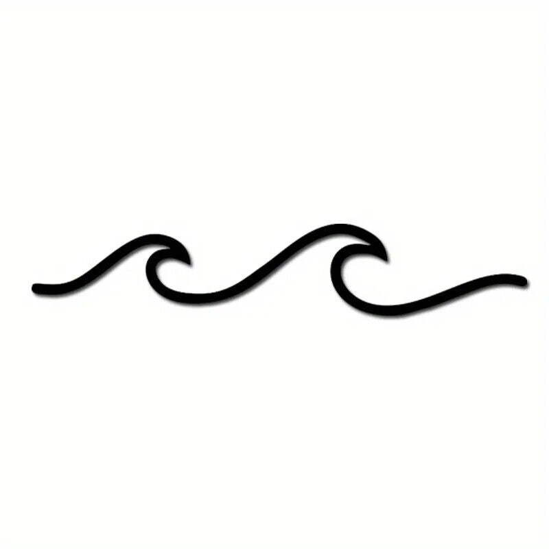 Art Sign Wall Decor Ocean Wave Wall Hanging Minimalist Lines Iron Crafts wall