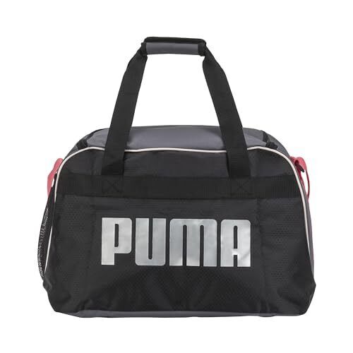 PUMA unisex adult Evercat Defiance Duffel Bag, One Size, Black/Grey