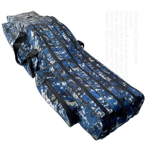 Fishing Bag Multi-Purpose Canvas Material Waterproof Fishing Rod Bag Tackle Bag