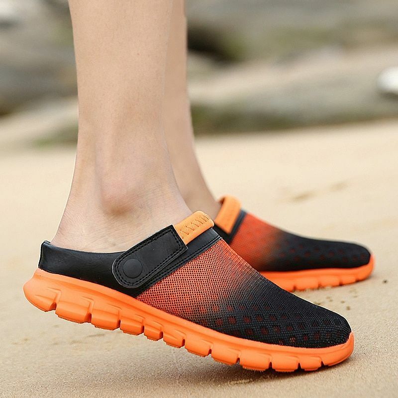 Summer Sandals Mesh Shoes Breathable Beach Slippers Water Hollow Wading Clogs