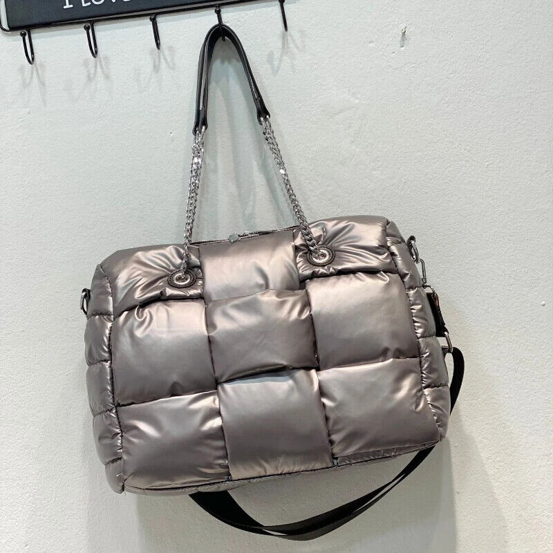Handbags Quilted Women Shoulder Bags Down Crossbody Bag Winter Purse