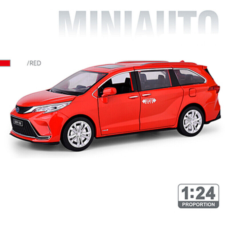 1:24 Toyota Sienna MPV Legierung Modell Auto Druckguss Fahrzeug Soundlicht Kinder Geschenk Spielzeug-