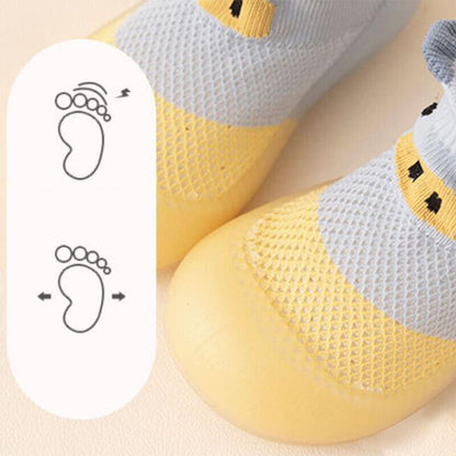 Baby Infant Mesh Toddler Breathable Knit Socks Slipper Rubber Sole Floor Shoes
