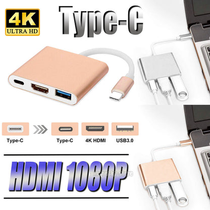 Type C to HDMI HDTV TV Adapter Cable For Galaxy S20 S21 S22 S23 Ultra Note10+ 5G